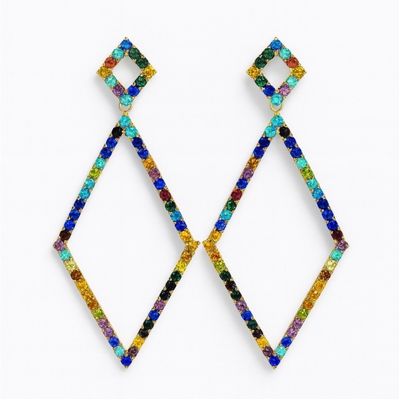 Zara Jewelry - ⚜️ Multicolor Gemstone Drop Earrings
